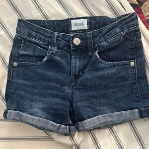 Hudson Jeans Kids Dark Blue Denim Shorts